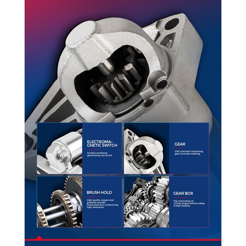 KAX 2.7HP 3KW Starter Compatible with GM Race Car: Small