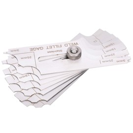 Inchamp Metric Welding Fillet Gage Weld Set Gage Welding Gauge Inspection Gauge Welder Inspection Gauge Bridges for Boilers