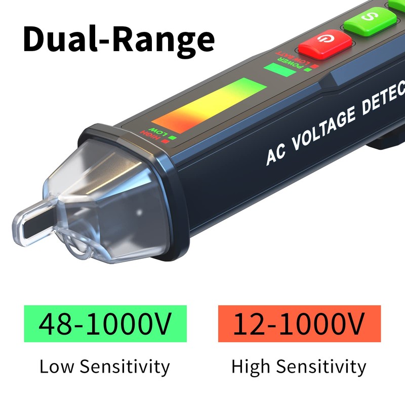 ZOYI AC Voltage Tester Pen, 12V- 48V/1000V Dual Range Non