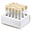 16x100mm Test Tubes with Cork Stoppers and Cardboard Rack, Borosilicate