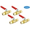 QWORK Lead-Free Brass Compression Valve - 1/4 Inch, 4 Pack