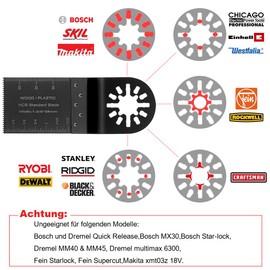 Saw Blades Set, Preciva 21 piecs Mix Blades Multitool Oscillating Tool Accessories for Fein Multimaster, Milwaukee, Einhell