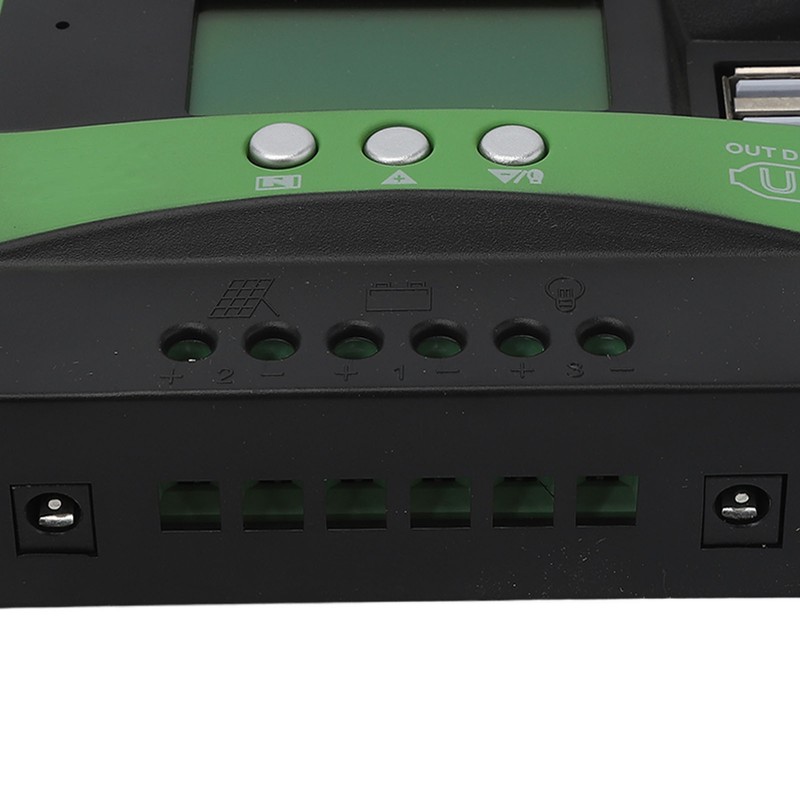 MPPT Solar Panel Controller with Dual USB Ports LCD Display