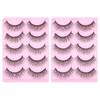 Beavorty 10pairs Reusable Makeup Eyelashes with Diamonds Dense Fluttering Lashes
