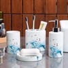 Ceramic 4-Piece Bathroom Accessories Set Complete Hand Paint Bath Countertop