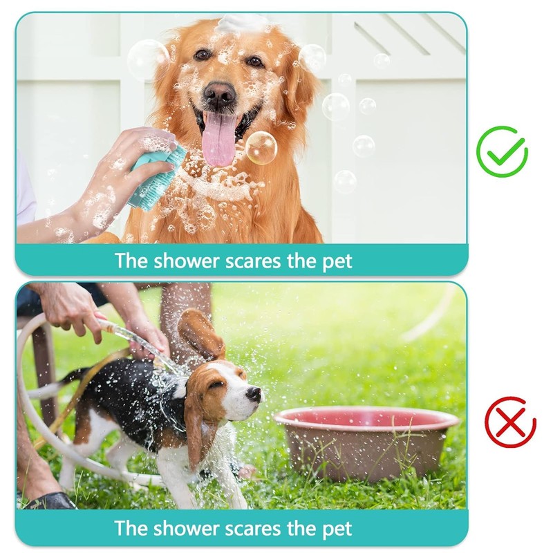 Gentle Pet Bath Brush with Shampoo Dispenser – Soft Silicone