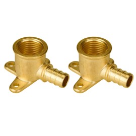 SUNGATOR 2-Pack 1/2" Pex Drop Ear Elbow, No Lead Brass, Pex Fittings 1/2 inch, NSF, UPC Certified