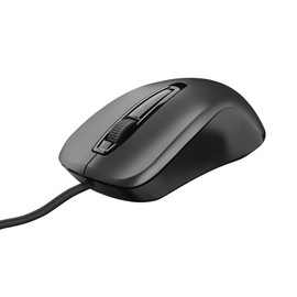 Trust 23733 Carve Wired USB Mouse (3 Buttons and Scroll Wheel, 1200 DPI, Right and Left Hand Use, PC/Laptop, Windows, Chrome OS, Mac OS) Black