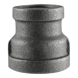 PlumberStop - 3/4 X 1/8 BLACK REDUCING COUPLING, Black Iron Malleable Pipe Fittings, Steel For Heating Industrial Residential Commerical Plumbing