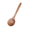 Natural Wooden Skimmer Spoon Long Handle Wood Slotted Spoon Soup