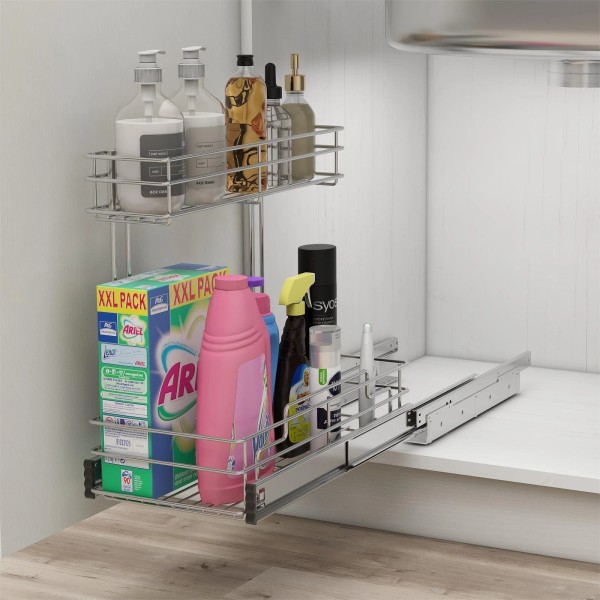 STORKING Under Sink Organizer 9"w X17"dpull Out Cabinet Organizer 2