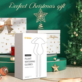 E-feilai Glass Plant Watering Bulbs for Gift, Mushroom Plant waterer, Colorful Watering Globes,Self Watering Spikes,Plant Watering Devices (2 mushrooms)