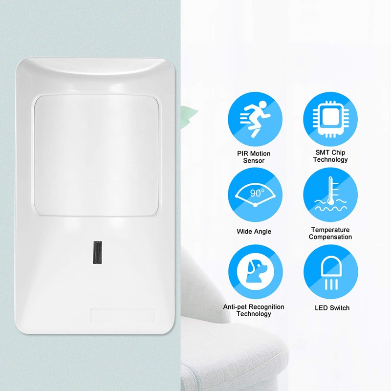 Motion Sensor,Sunydog Anti-Pet PIR Motion Sensor Wired Alarm Dual Infrared