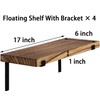 Rustic Wood Floating Shelves Wall Mounted Farmhouse Wooden Wall Shelf