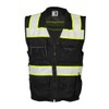 Safety Vest SU500B-M Black Enhanced Visibility Professional Utility Vest |