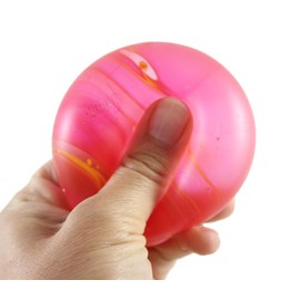 Set of 2 Space Sugar Balls - Galaxy and Planet Swirl Thick Glue/Gel Stretch Ball - Ultra Squishy and Moldable Slow Rise Relaxing Sensory Fidget Stress Toy (Random Colors)