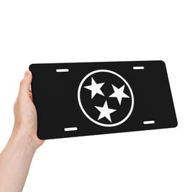 PUIBUN License Plate Tennessee Flag,Vintage License Plate Car Front License Plate Cover,Aluminum Novelty License Plate,Vanity Sign,Metal License Plate,6"X12"