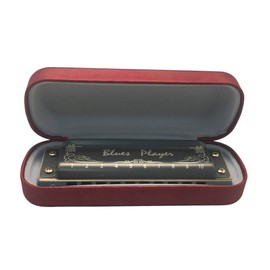 East Top 10 Holes Professional Diatonic Blues Harmonica Key of C for Adults, Professional Band Players and Students