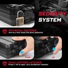 Geinxurn 11”Black Tools Box, Portable Steel Heavy-duty Tool Case with
