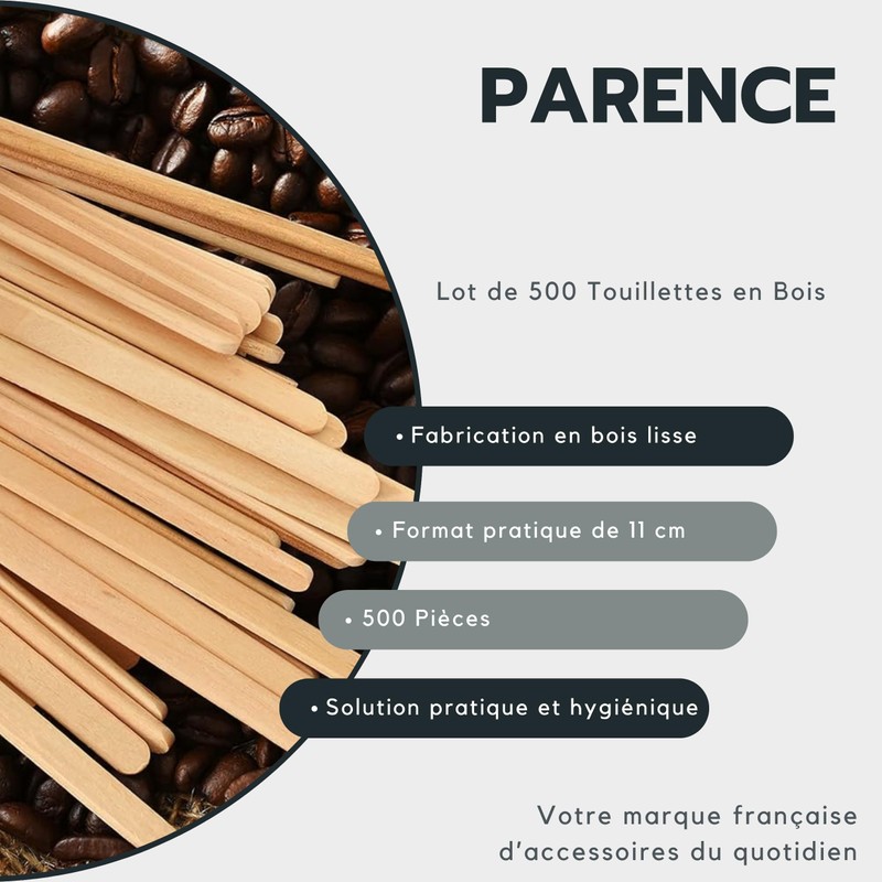 PARENCE – Set di 500 palette in legno – Palette