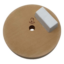 6" (1" Width) Leather Honing Wheel - Fits 5/8" Arbor - Buffing Compound Included