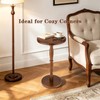 SANY DAYO HOME 12" Real Wood Round Drink Table, Small