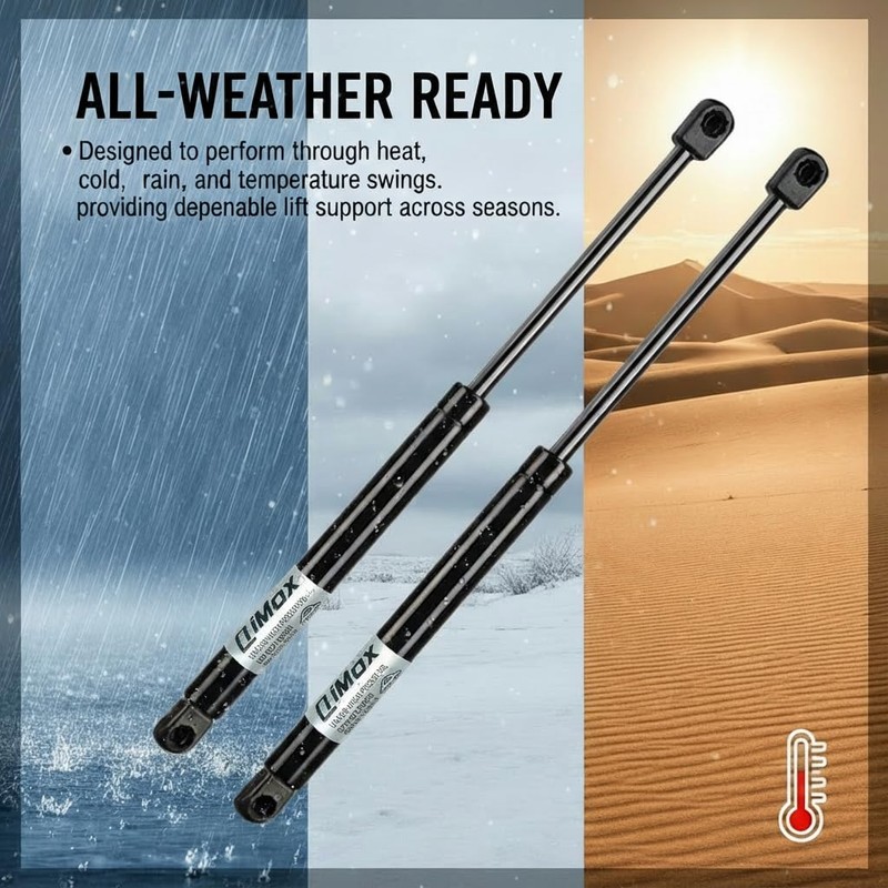 Qty(2) QiMox Rear Window Glass Lift Supports Shock Struts Compatible