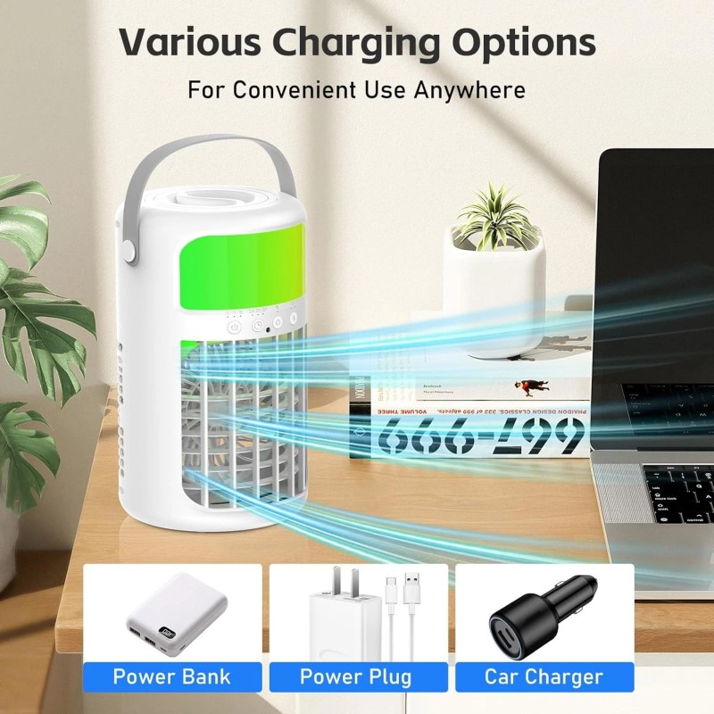 Whisper-Quiet Portable AC with 1500ml Tank – Perfect for Home,