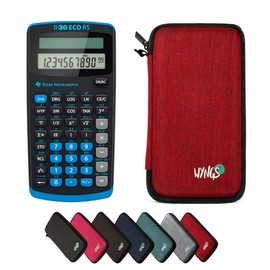 WYNGS TI-30 ECO RS Calculator with Protective Case in Red - Basic Set
