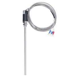 PT100 Temperature Sensors Three-Wire System Thermocouple Probe 200mm / 7.9in with Wire 2000mm / 78.7in ‑200‑450℃