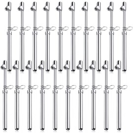 Tallew 20 Pack Dual Head Tire Pressure Gauge Heavy Duty Air Pressure Tire Gauge for Auto Truck Car RV Van Gage Range 10-150PSI, 1-10Bar (Silver)