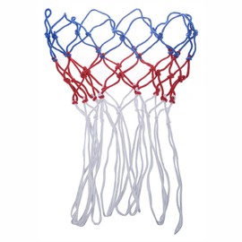 GARASANI 2 Pack Basketball Net Replacement 18 inches Red White and Blue Basketball Net 3mm Thread, 12 Loops