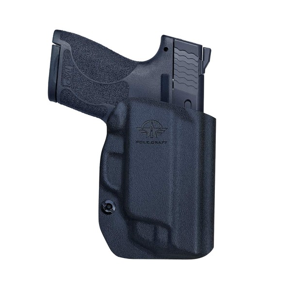 M&P Shield 9mm Holster OWB Kydex Holster for Smith & Wesson M&P Shield M2.0 9mm/.40 S&W 3.1" Barrel With Integrated Crimson Trace Laser Pistol Case - Outside Waistband Carry 1.5-2 Inch Belt Clip