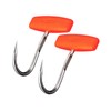 Grekywin Meat Hooks with Orange Hook Handle, Stainless Steel Butchering