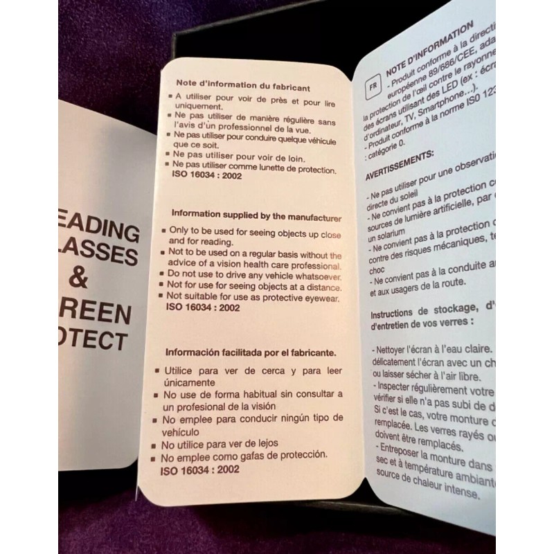 Mad Eyes READING GLASSES -NIB - MADEYES BLUE BLOCKER NON-GLARE