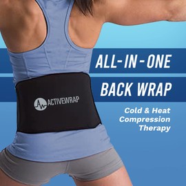 ActiveWrap Lower Back Ice Pack - Cold/Hot Therapy for Back Pain, Herniated & Degenerative Disc, Sciatica, Gel Pads for Lumbar, Tailbone, Swelling, Spasms, Stiffness, Lumbar Support - Large/X-Large