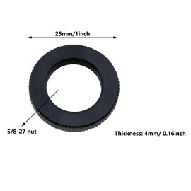 ZZHXSM 4PCS Knurled Microphone Stand Nut 25MM/1Inch Aluminium Microphone Screw Double Locking Nut Suitable for Photography and Recording and Video Production