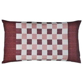 Long Seat Cushion Cover, 26.8 inches (68 cm), 47.2 inches (120 cm), Shijira Lattice, Red, Made in Japan, Japanese Style, Cotton, 26.8 x 47.2 inches (68 x 120
