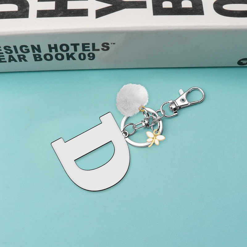 Ximalun Letter A-Z Keyring for Women Girls Alphabet Keyring Initial