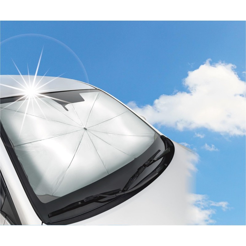 INTER BASE IB-322 One-Touch Close Umbrella-Shaped Car Sun Shade S