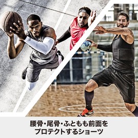 McDavid Compression with Inner Pad (Waistbone, Coccyx, Thigh), HEX Shorts, Bruises, Shock Absorption, Protection, Compression, Sweat Absorbent, Quick Drying, Basketball, Hand