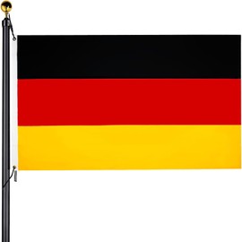 GUIFIER Germany Flag 3x5 Ft - German National Flag - Germany Flags Banner Vivid Color Fade Proof with Brass Grommets for Party Bar Decoration, Football World Cup Euro Olympic National Day