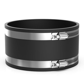 EFUTURETIME Flexible Gummimuffe 150mm aus EPDM mit Schlauchschellen Edelstahl, Rohrverbinder Gummi Innen φ 150mm Gummimanschette Lärmreduzierung für Lüftungsrohr, Staubabscheider, Kohlefilter