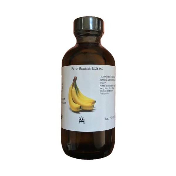 OliveNation Pure Banana Extract - 2 oz - Gluten free, Sugar free, Great for banana pudding, flan or custard recipes or smoothies - baking-extracts-and-flavorings