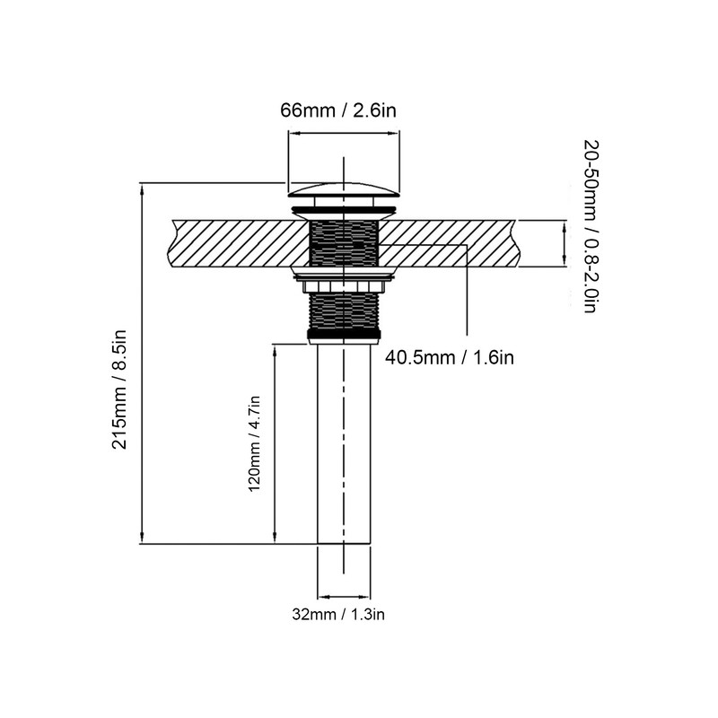 Basin Sink Drain Flip Popup Drainer Stopper Kitchen Bathroom Hardware