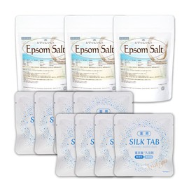 NICHIGA [Nitiga] Medicinal SILK TAB Over-the-counter Drug 8 Bags + Domestic Epsom Salt (Bath Cosmetics) 12.3 oz (350 g) x 3 Bags EpsomSalt TK0