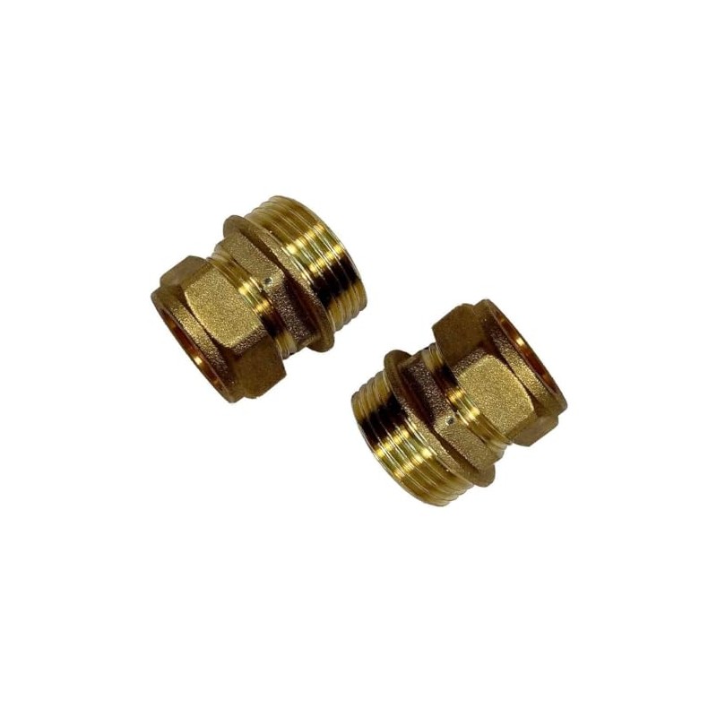 hep® 15mm Compression by 3/4" BSP Brass Male Iron Coupler
