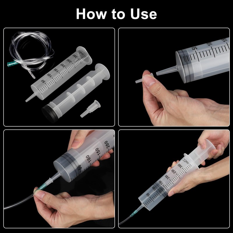 winbest Syringe, 300 ml Large Syringe, Reusable Plastic Syringe with