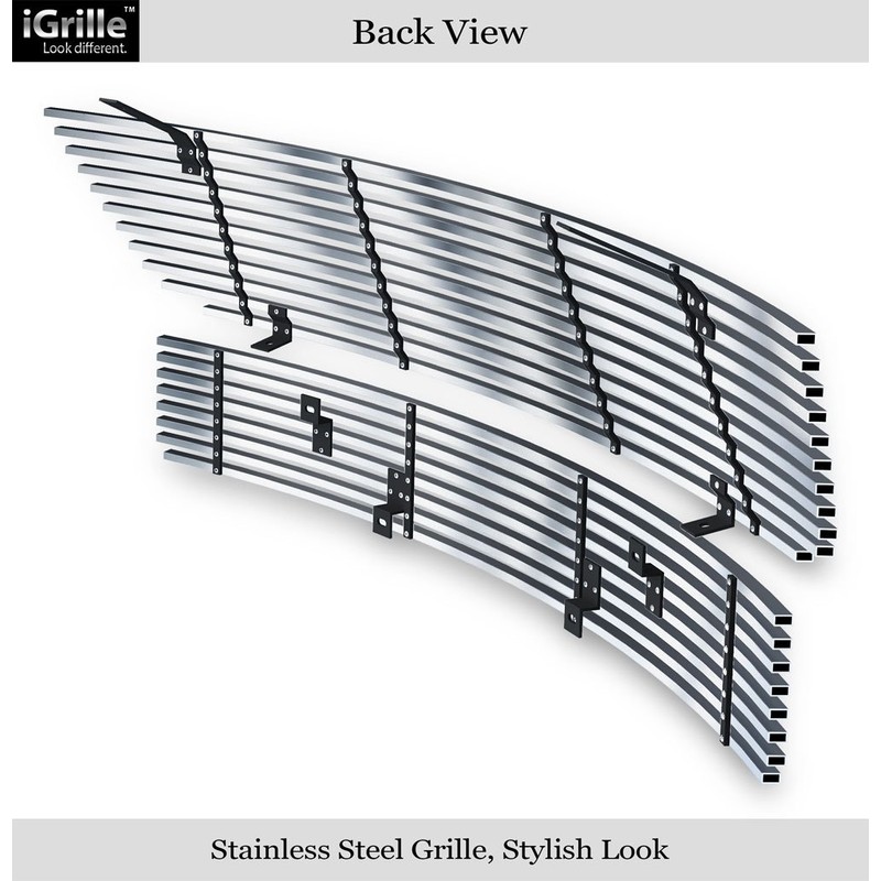 Compatible with 07-09 Saturn Aura Stainless Steel Billet Grille Combo