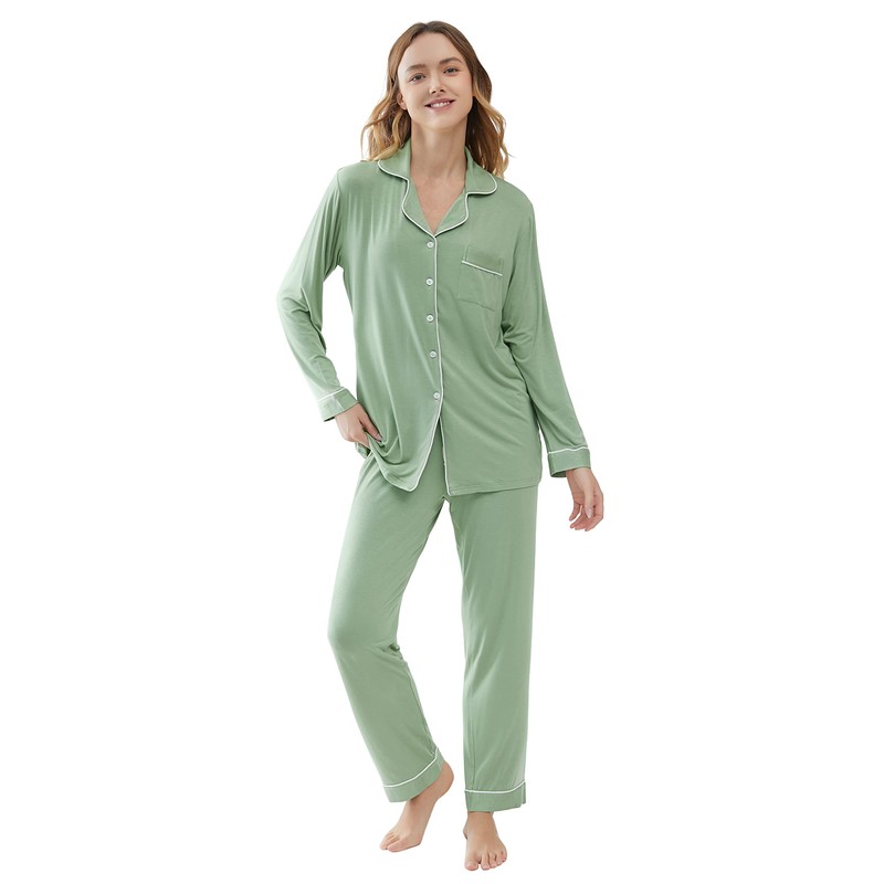 Joyaria Ladies Pajama Sets Super Soft Comfy Button Up Long